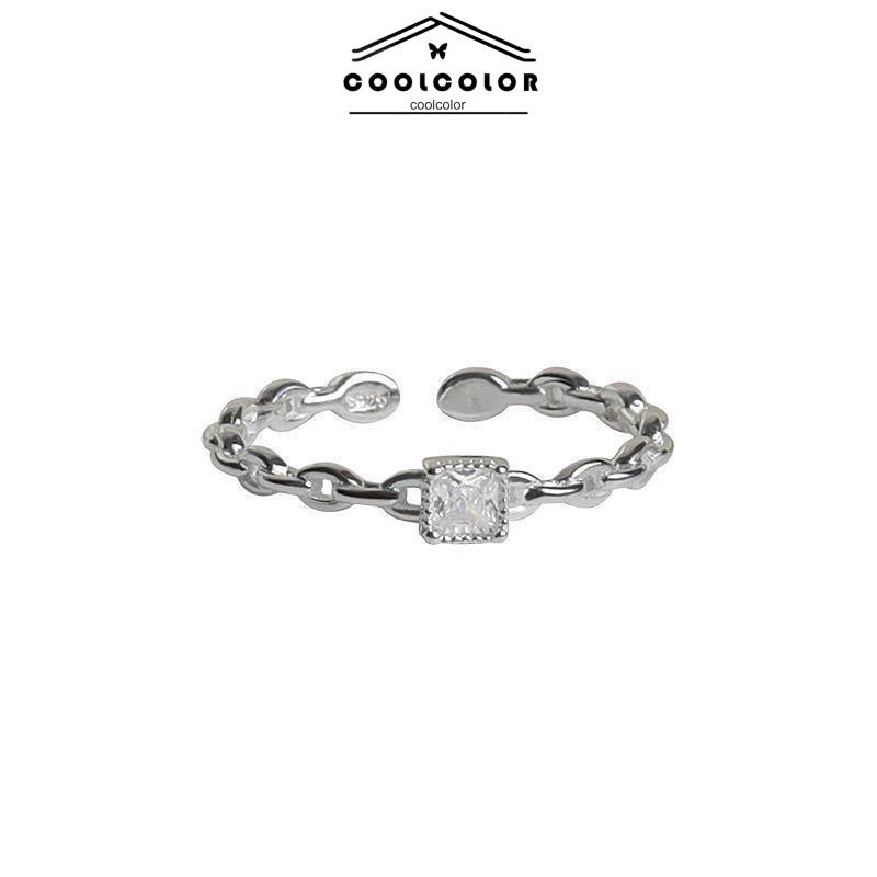 COD Murah❤️Cincin Berlian Wanita Korea Simple Hias Wanita Kristal Zircon  Fashion Ring Jewelry Perhiasan Aksesoris Hadiah Ulang Tahun