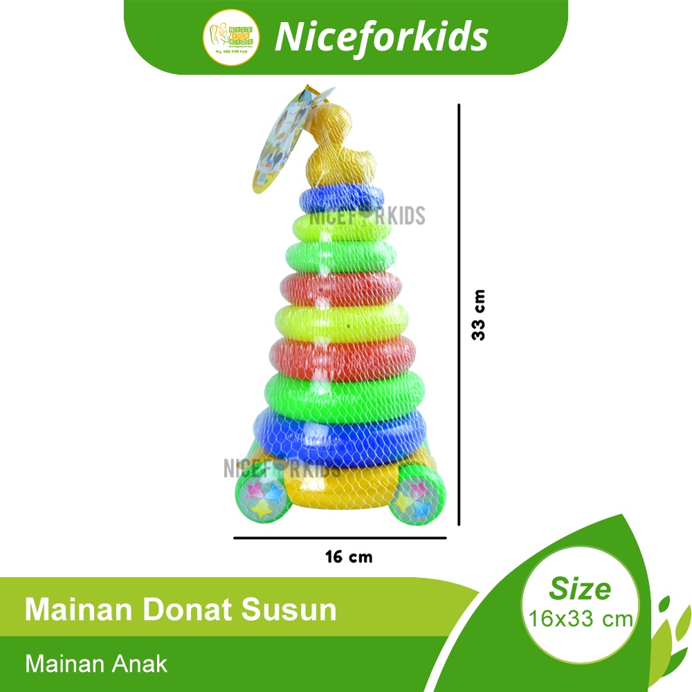 Mainan Donat Susun / Puzzle Donat / Tumpuk Ring Donat