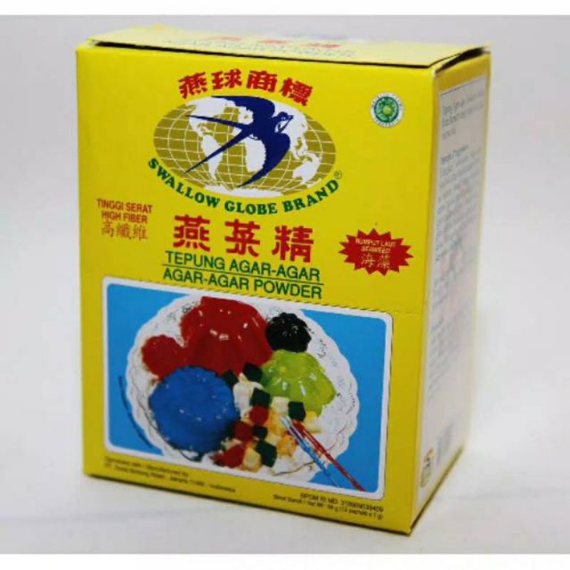 

Agar agar Swallow Globe merah 1 Box