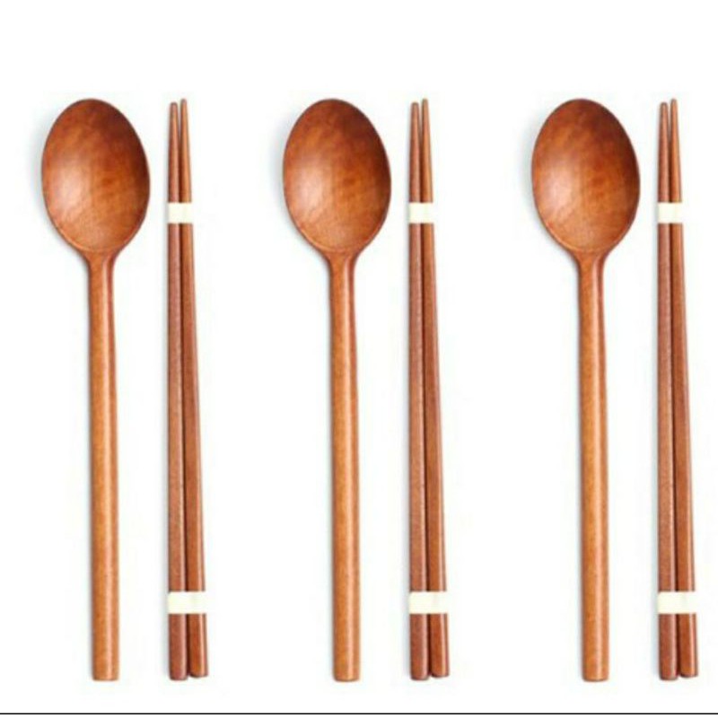 

kayu sendok dan sumpit 3set