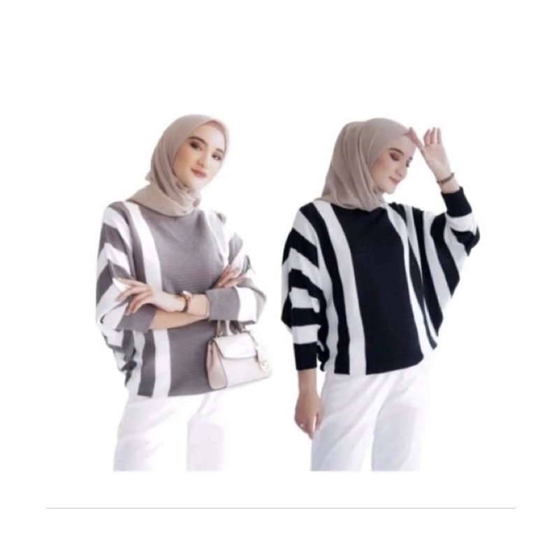 Blous wanita batwing,baju rajut strada pakaian wanita,knit RAJUT premium