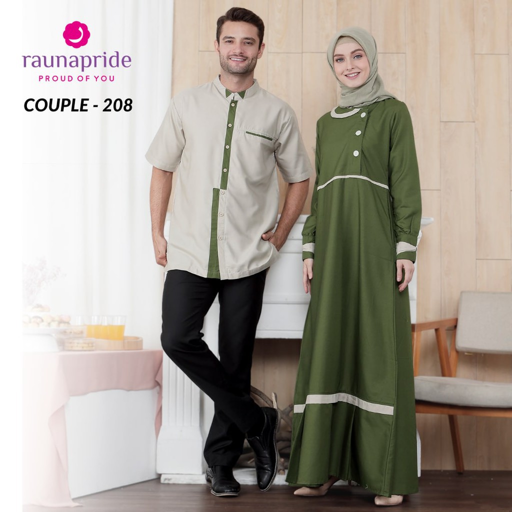 GAMIS RAUNA RK 209 SARIMBIT COUPLE Gamis rauna rk 206 / 207 / 208 / 209 / gamis dewasa / baju gamis