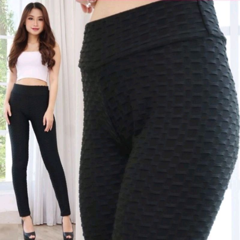 Celana Legging Senam Highwaist Import Premium Tebal Timbul Fit S-XXL Jumbo / Legging Basic Polos Premium / Legging Yoga Cewek / Legging Import Tebal