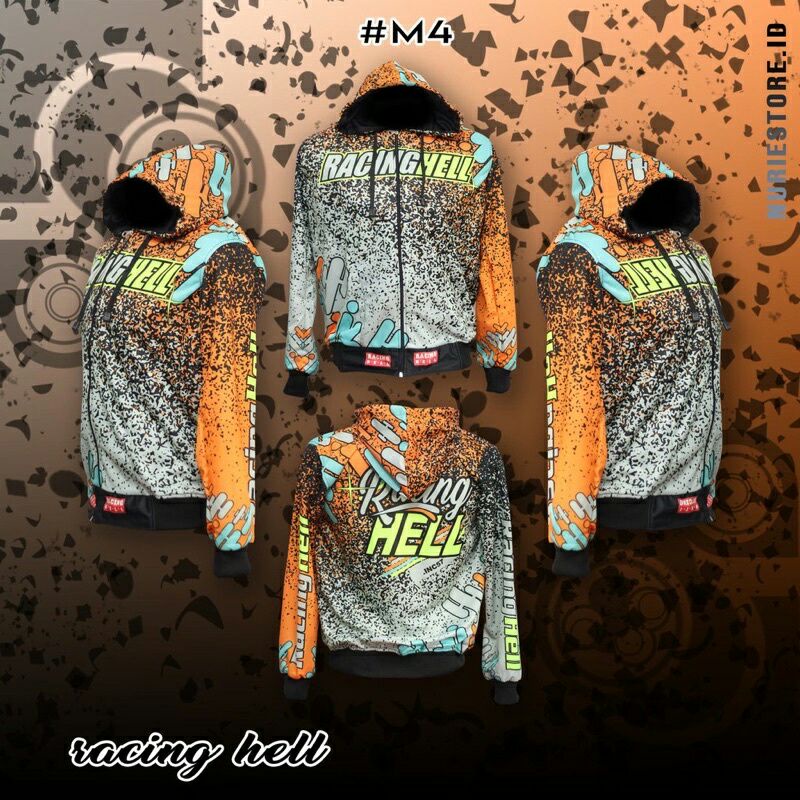 JAKET RACING HELL | JAKET RACING STAR FULL PRINTING