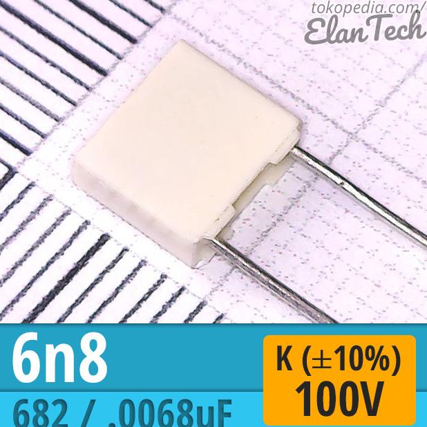 6n8 / 682 / 6.8nF K 100V MKM Capacitor 6.8 nF Kapasitor elant33 dijamin