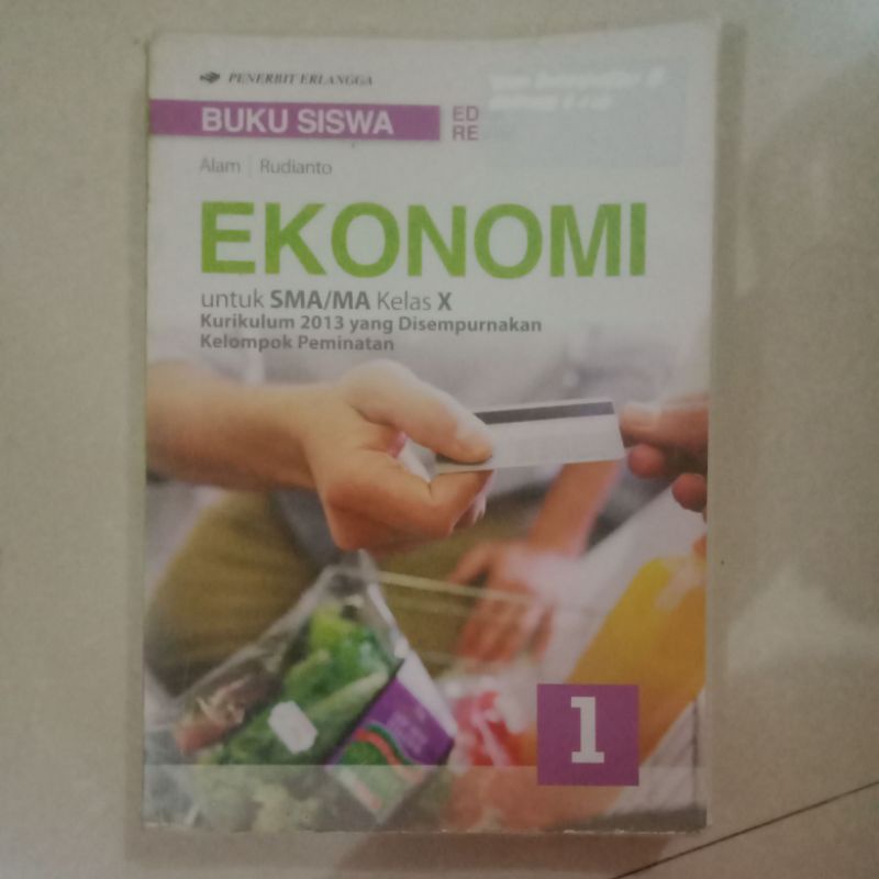 Buku ekonomi SMA kelas 10 X Penerbit Erlangga