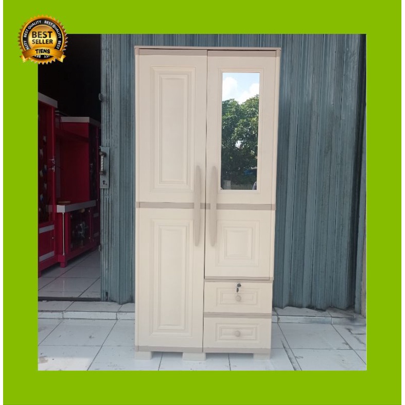 lemari plastik olymplast 2 pintu