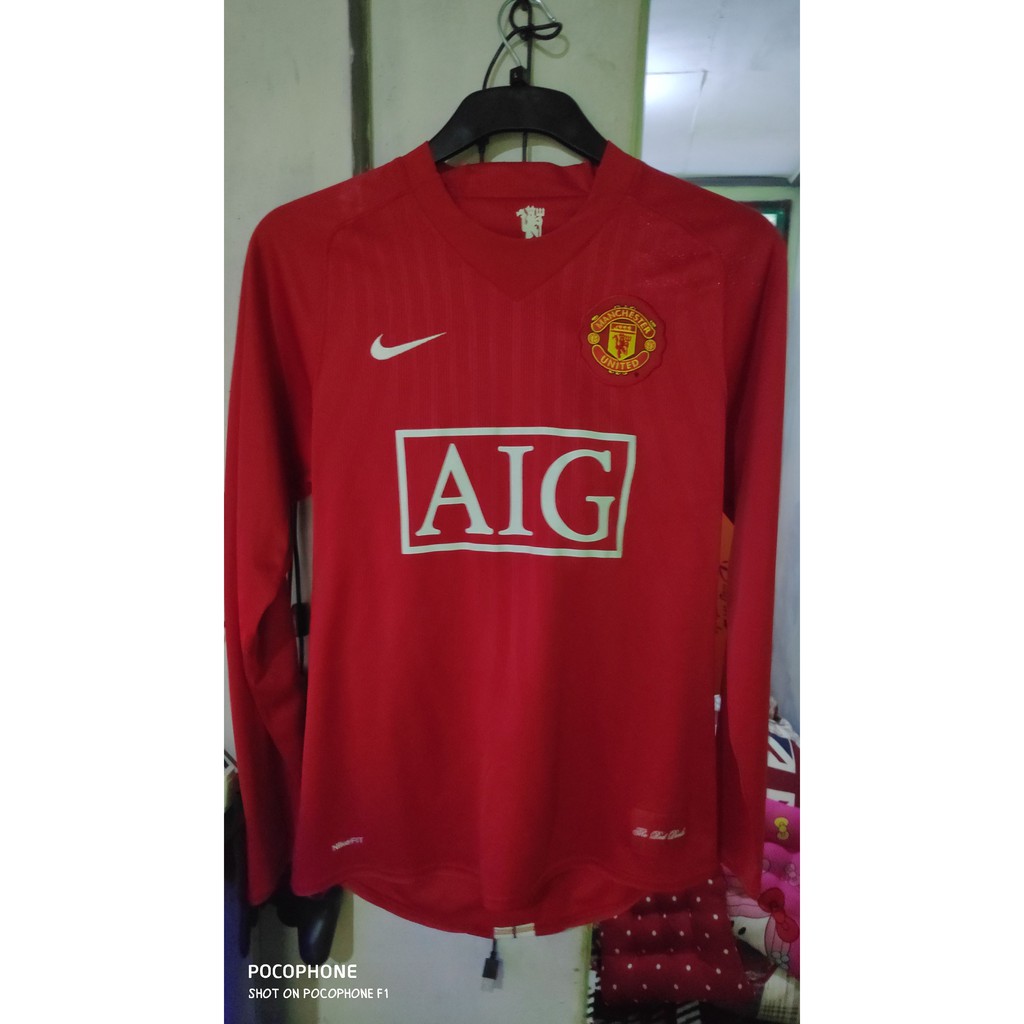 Manchester United Home 2007-2009 LongSleeve Original