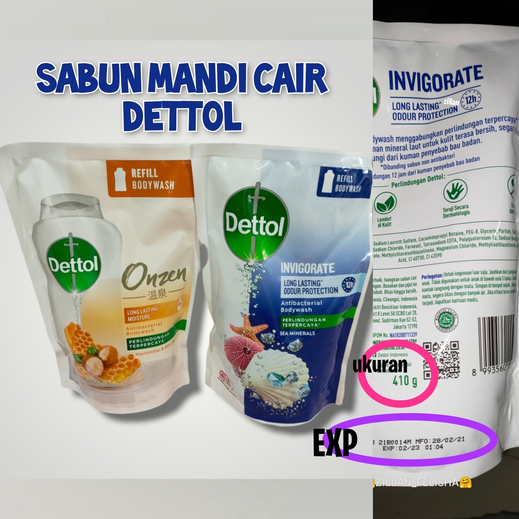 Dettol Sabun Mandi Cair Refill 410gr