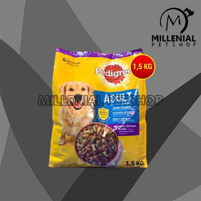 makanan anjing pedigree lamb 1,5kg / makanan anjing rasa lamb / pedigree promo 1,5 kg