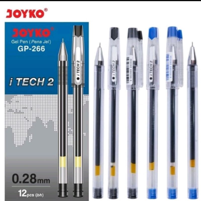

Pulpen / Pen / Pena Gel Joyko iTech 2 GP-266 0.28mm Ecer (2Pcs)