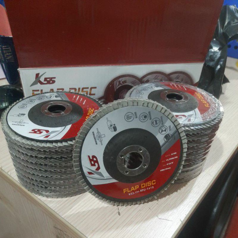 Amplas Susun 4&quot; / FLAP DISC K55 - 100x16mm Grid  Grit 60