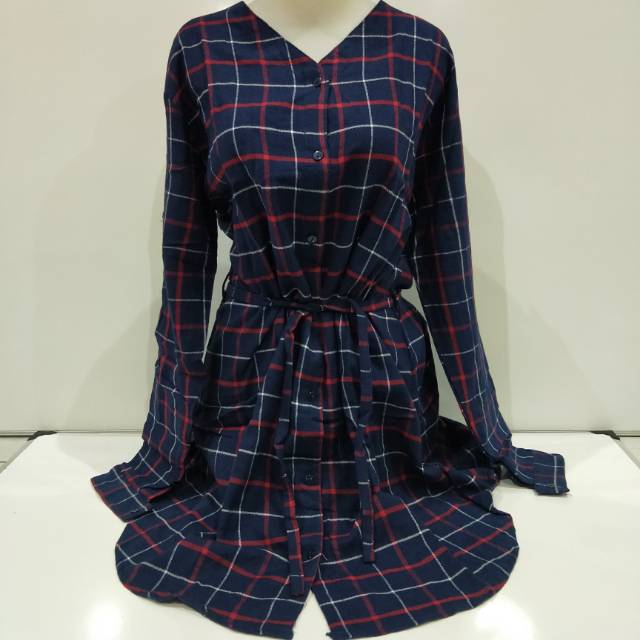 BAJU TUNIK WANITA FLANEL EFIRY E40| BAJU WANITA LENGAN PANJANG