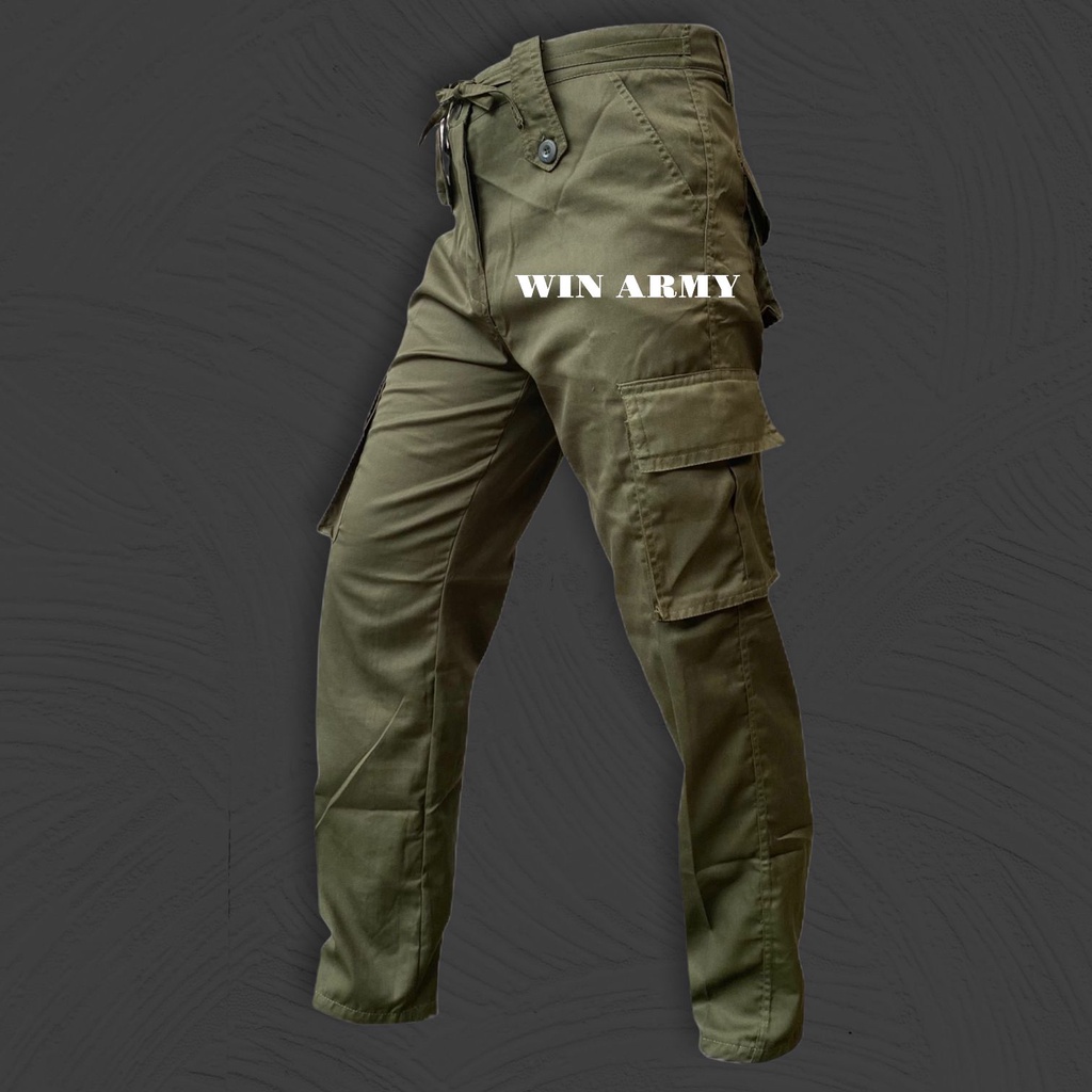 CELANA CARGO PANJANG PRIA / CELANA PDL COKLAT NAVY HITAM HIJAU ARMY SIZE 28-44