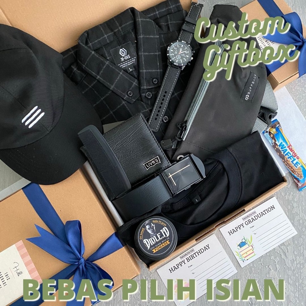 HAMPERS COWOK l KADO ULANG TAHUN COWOK l HAMPERS CUSTOM l GIFT BOX COWOK