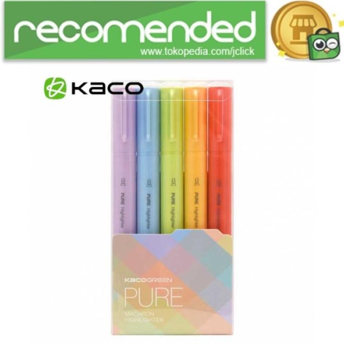 

Murah Laris Kaco Pure H Plastic Highlighter Ii Stabilo 5Pcs - K1045 - Multi Warna