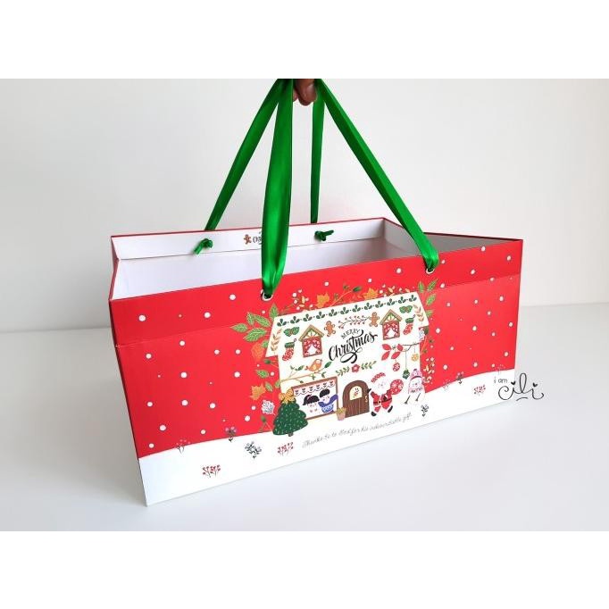 

(TERLARIS) (PAPERBAG JOYFUL CHRISTMAS ) natal christmas 33 x 24 x 15 cm