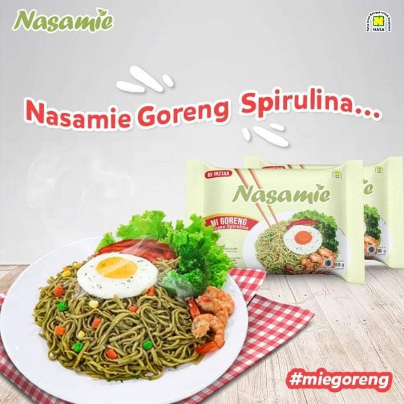 

Nasamie Mie Goreng Sehat Extra Spirulina Isi 5