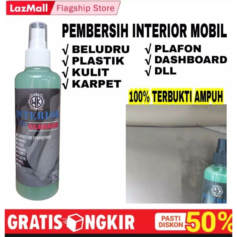 Pembersih interior/plafon/kain/bludru/door trim/jok/dasboard/fabric/mobil/setir/sitentis/wk