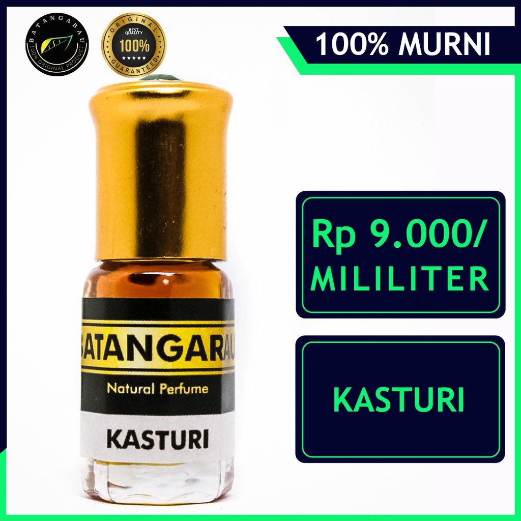 MINYAK WANGI KASTURI100% MURNI & NON ALKOHOL