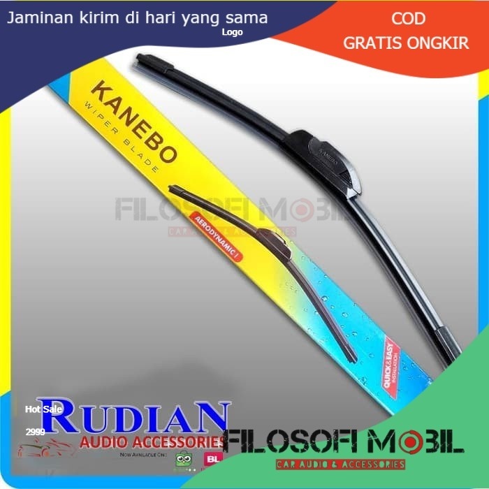 Wiper Blade Kanebo - Wiper Kipas Kaca Pisang Frameless ORIGINAL Kanebo - FM