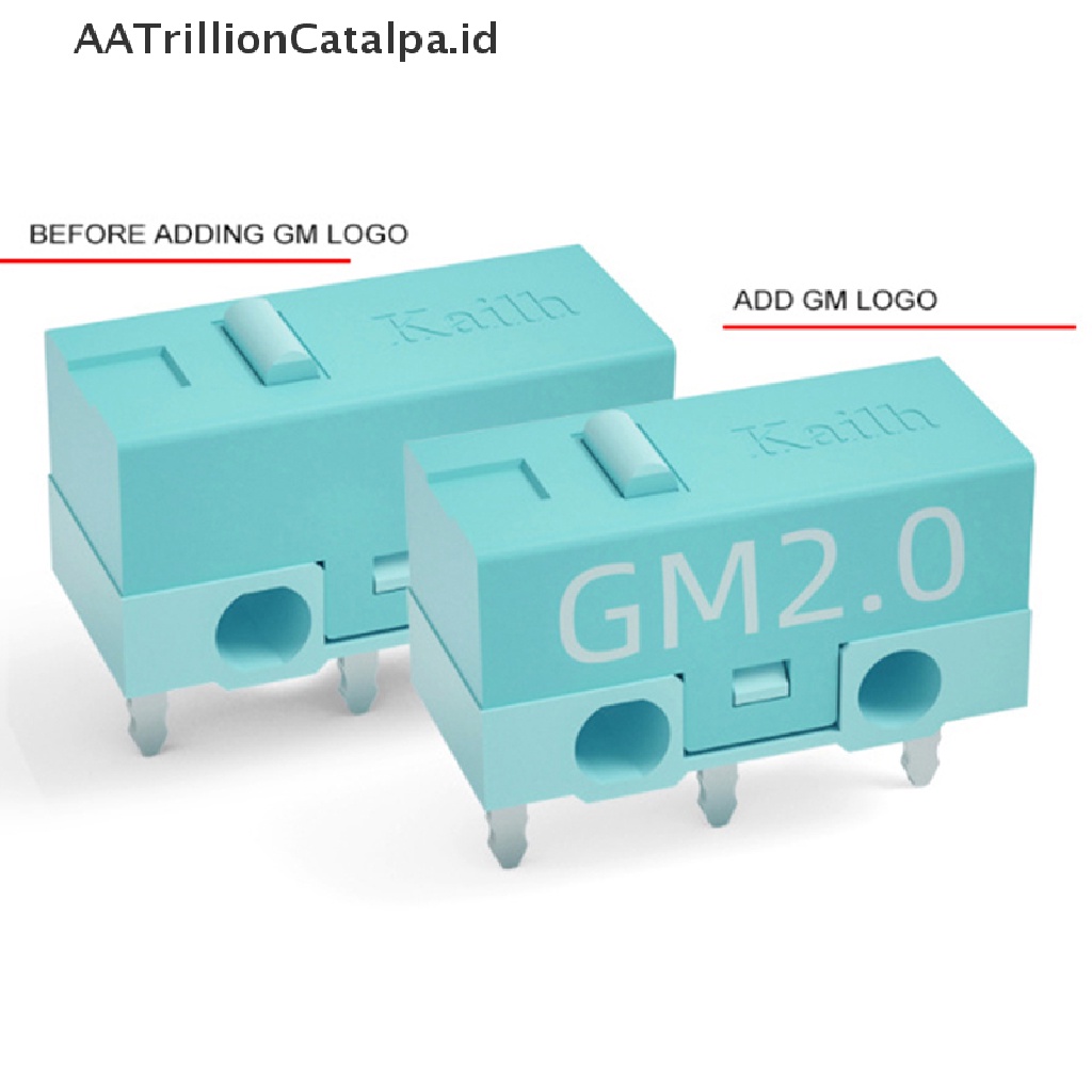 Aatrillioncatalpa 2pcs Kailh GM2.0 mouse gaming Micro Switch 20M Dengan 3 Pin