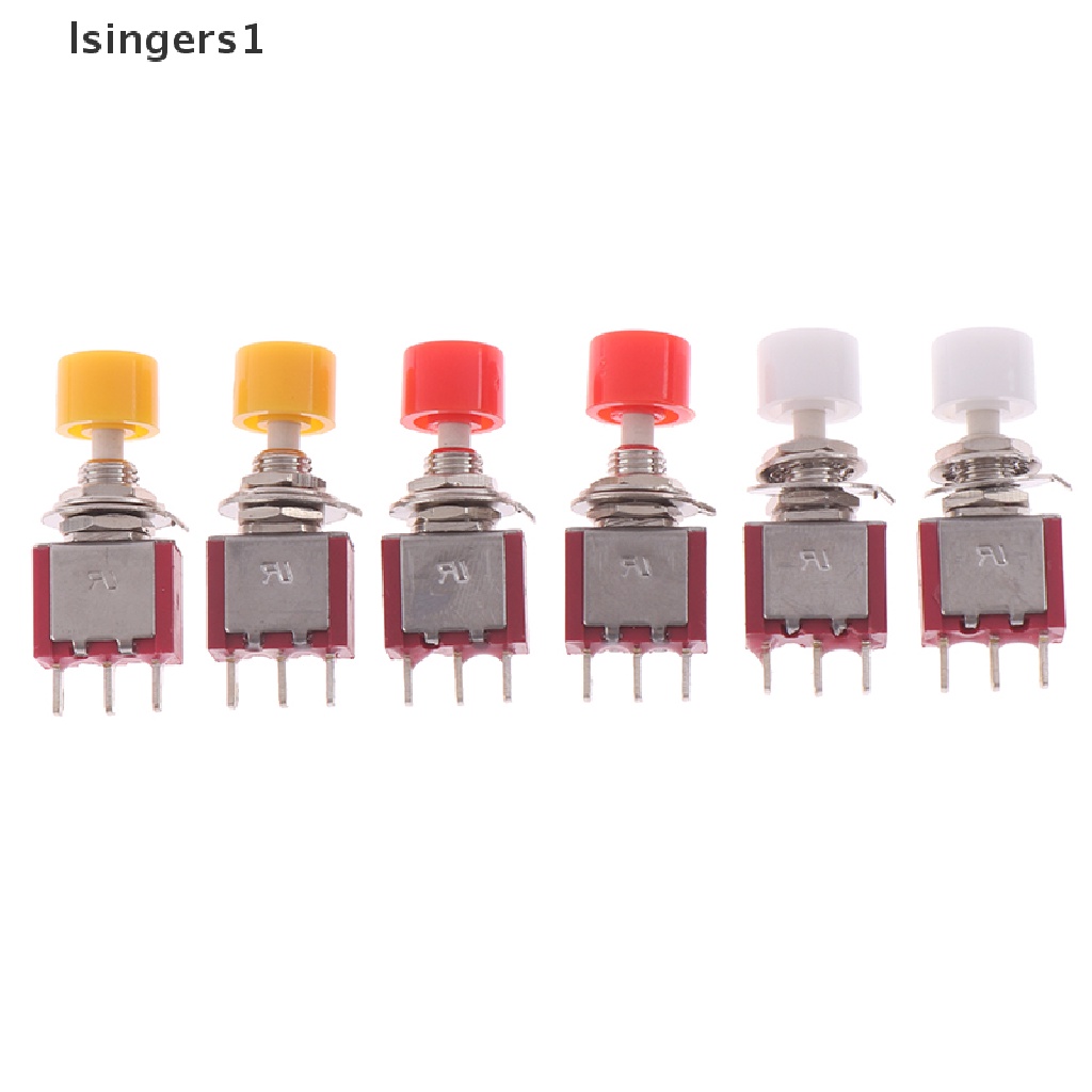 (lsingers1) 2pcs Saklar Tombol Tekan Momentary Mini 3-pin DS-612 6mm