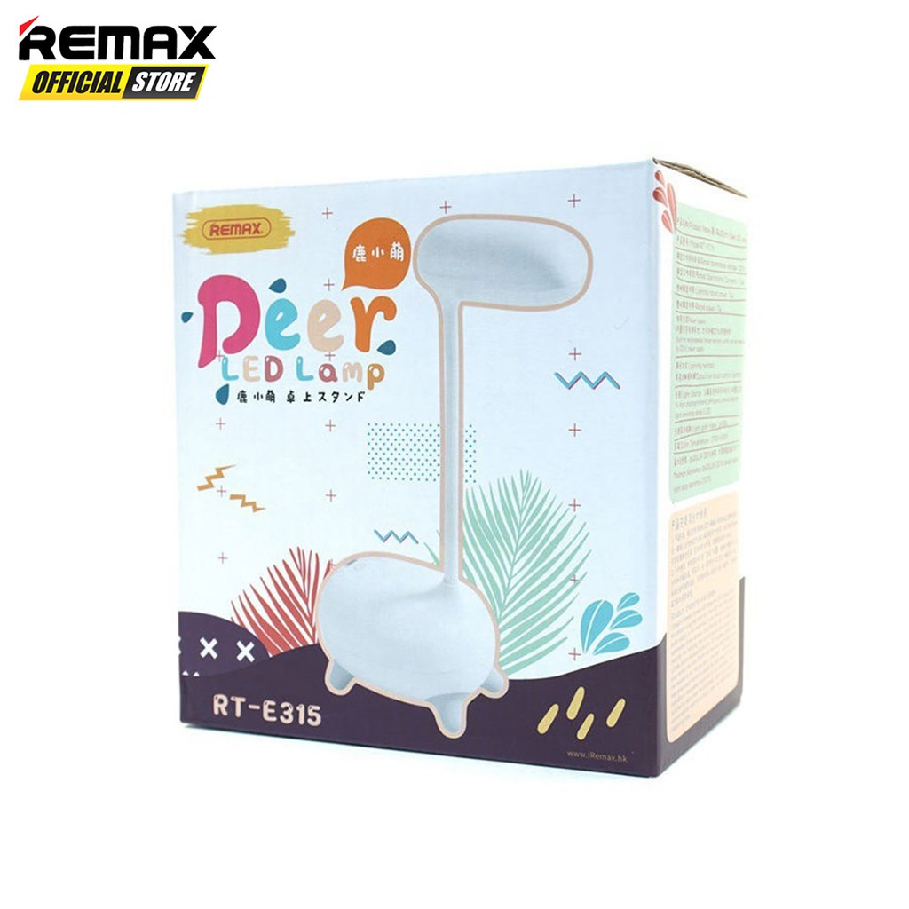 Remax Deer LED Lamp RT-E315 Garansi Resmi / Lampu LED Meja Belajar / Lampu LED Portable / Lampu Tidu