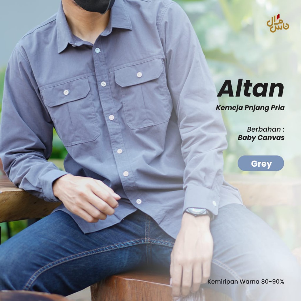 Kemeja Pria Lengan Panjang Semi Parka Model ALTAN