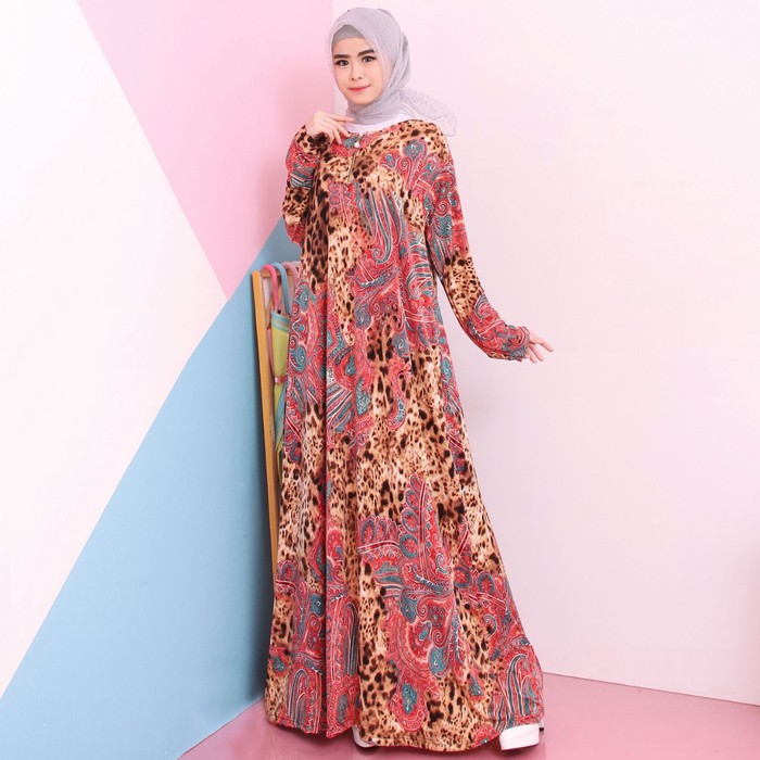 Baju Gamis Wanita Gamis Jersey Gamis Jumbo 4L & 5L 9721