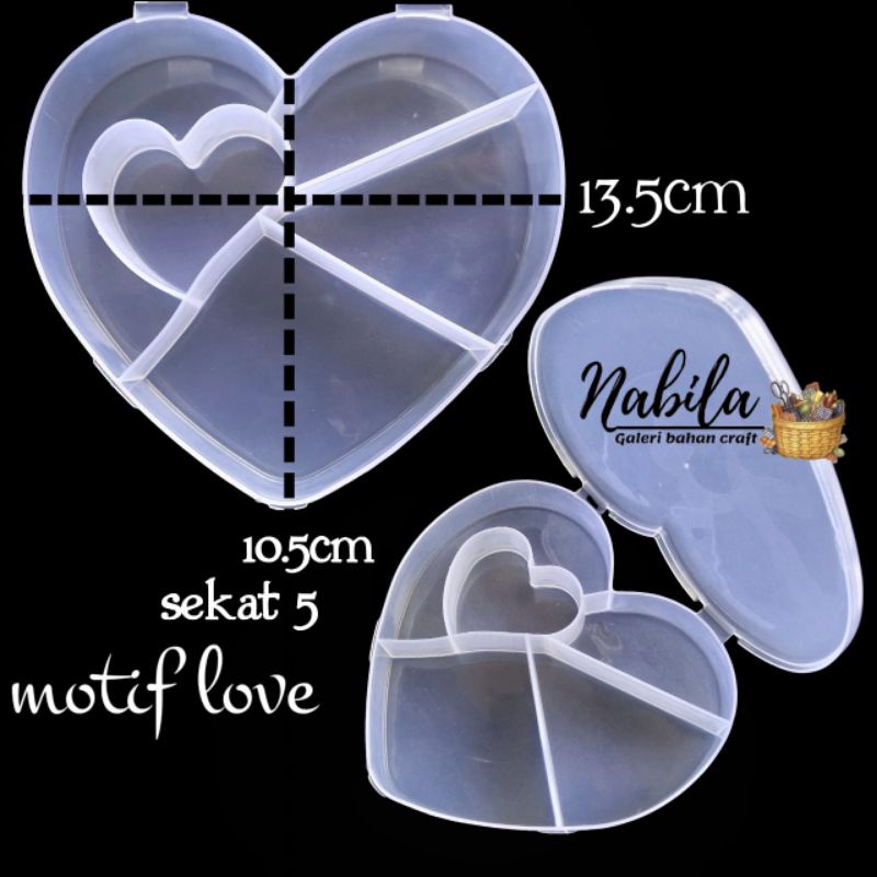

(1pcs) Box bentuk love bahan craft kerajinan tangan