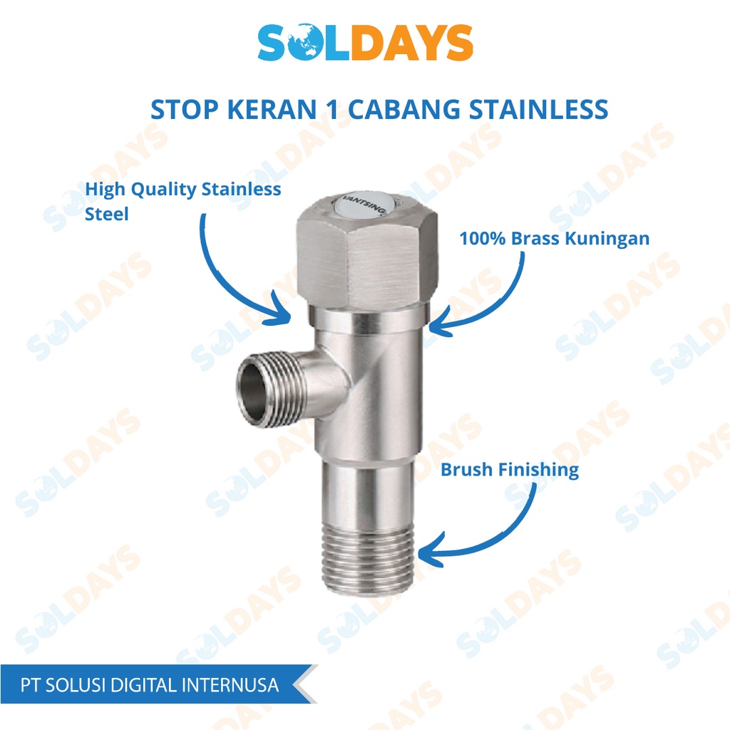 Stop Keran Single/Stop Keran 1 Cabang/Angle Valve/Stainless Steel 304