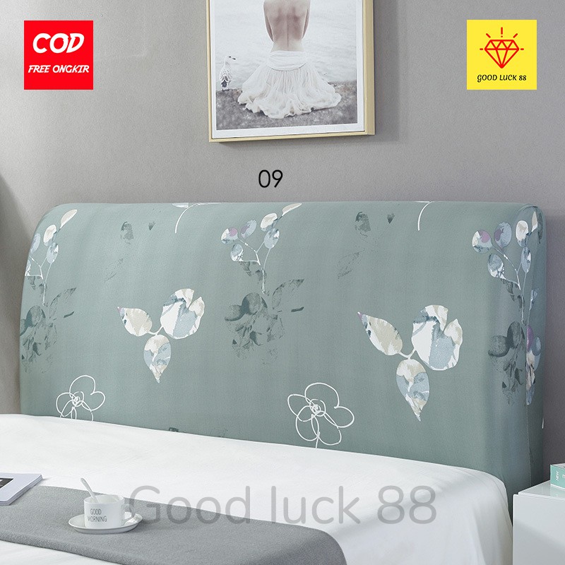 Cover Sandaran Headboard Kepala Tempat Tidur Springbed Elastis ukuran 160cm (L) dan  180cm (XL)