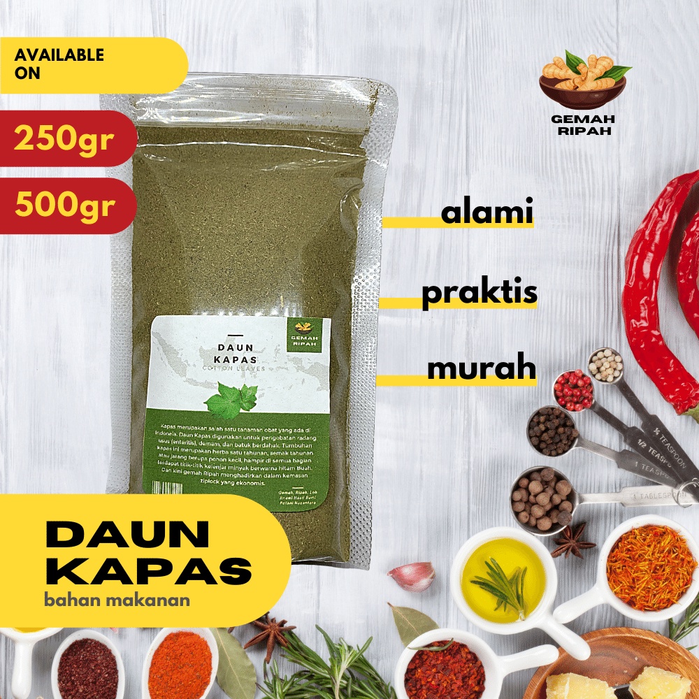 

Daun Kapas Bubuk 250gram 500gram 1kgDaun Kapas Bubuk Premium Daun Randu Teh Herbal Alami Jamu Jawa Penyehat Kulit Pereda Demam Seha tObat Wasir Disentri Obat Mata Pelancar Haid Serbuk Daun Kelor Premium Grade A 100% Organik Leaves Powder Murni