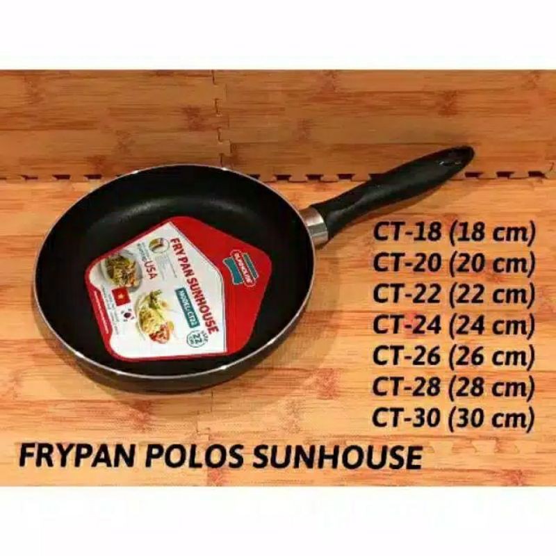 Wajan Penggorengan Frypan Anti Lengket SUNHOUSE 24cm - Ct24