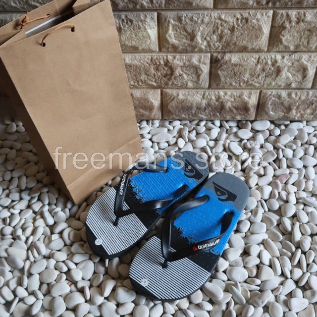 Sandal pria jepit quicksilver original japit cowok flipflio murah berkualitas sendal sport spons