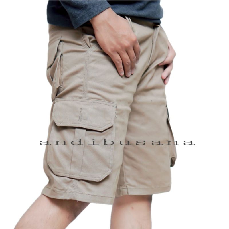 PROMO BAYAR DITEMPAT Celana Pendek Cargo Pria Gunung Casual Bahan Melar Big Size Jumbo 27-44