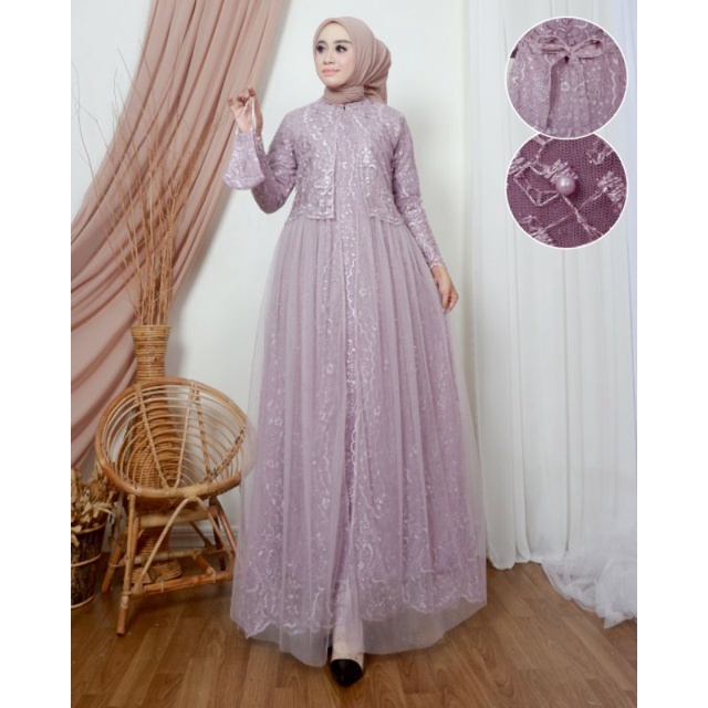 GAMIS SAFANA TILLE BORDIR MIX CERUTY // GAMIS TILLE WISUDA // GAMIS KEKINIAN // GAMIS TERLARIS // GAMIS KONDONGAN // KEBAYA GAMIS