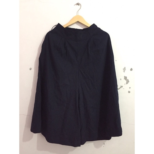 ZARA CELANA KULOT SUEDE NAVY PANTS ORIGINAL