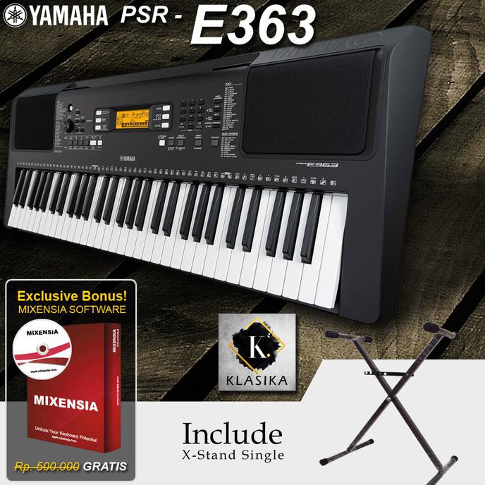 Terlaris  Keyboard Yamaha PSR E363 With XStand Single / PSRE363 / PSR-E363 Sale