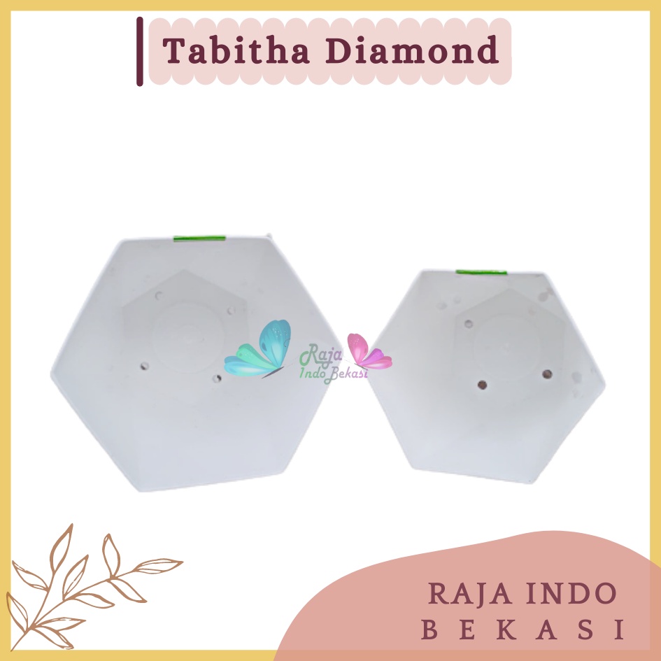 Rajaindobekasi Pot Tabitha Diamond 20 25 Putih Pot Bunga Tanaman Tinggi Pot Diamond Tabitha Putih Pink 20 25 30 35 Grosir