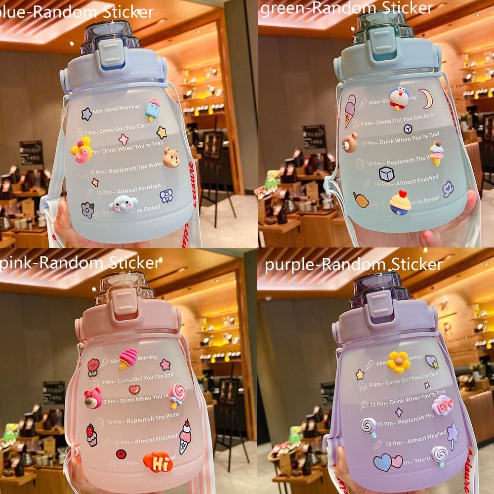 Botol Air Minum Kapasitas Besar 1400ml Bahan Plastik Warna-Warni Untuk Camping / Hiking