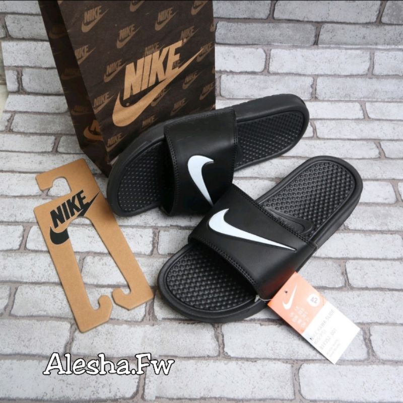 Sandal Slide Nike Bennasi Ceklis White / Sendal Slop Nike Bennasi Hight Quality