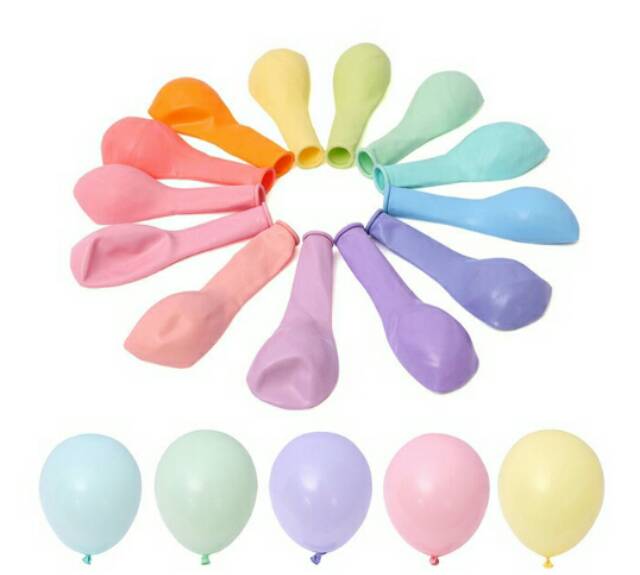 Balon latex macaron / doff pastel/balon warna pastel