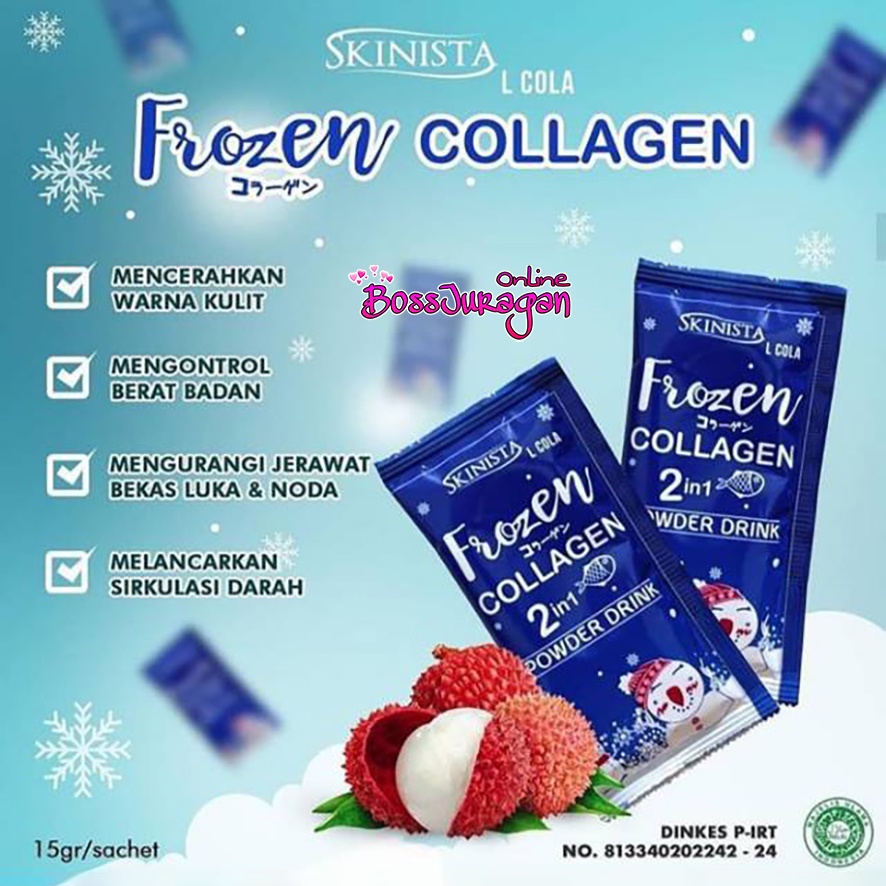 (BOSS) SKINISTA FROZEN COLLAGEN 2 IN 1 Powder Drink, Serbuk