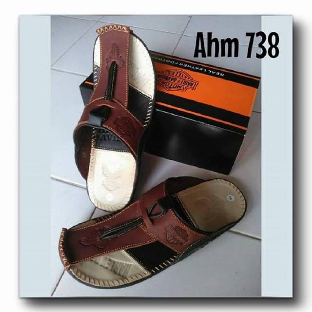 Sandal Kulit Pria Harley Davidson