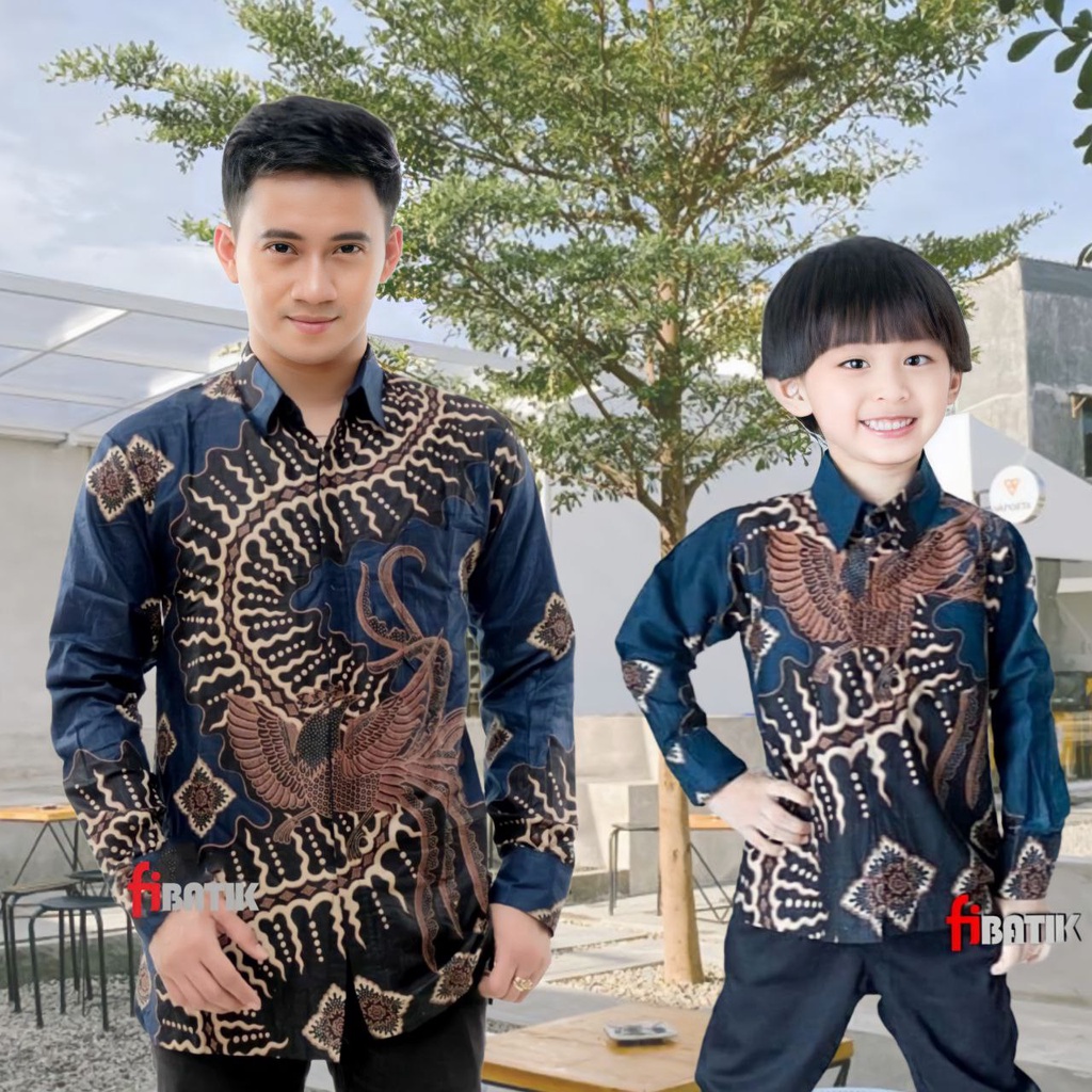 TERBARU Couple sweet || couple batik ayah dan anak cowok BATIK-Baju batik couple ayah &amp; anak laki laki-Batik pria modern