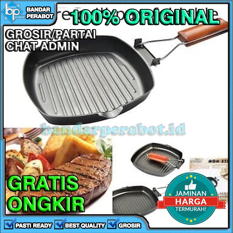 [BP] GRILL PAN 20 CM PEMANGGANG PANGGANGAN PANGGANG PANCI TEFLON DAGING BBQ BARBEQUE