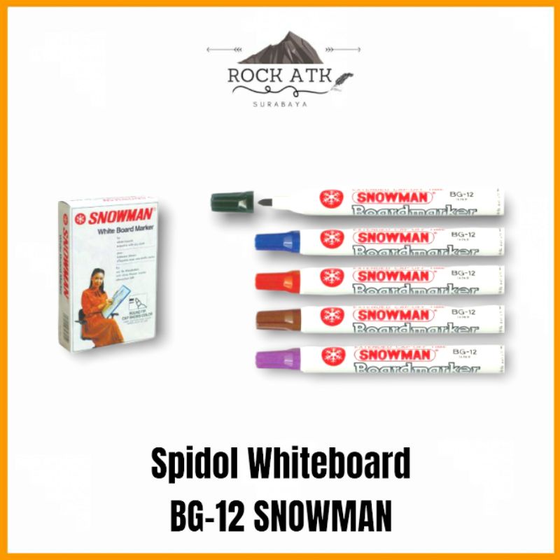 

Snowman Spidol Papan Tulis Putih Whiteboard Marker BG-12 (1Pcs) ORI