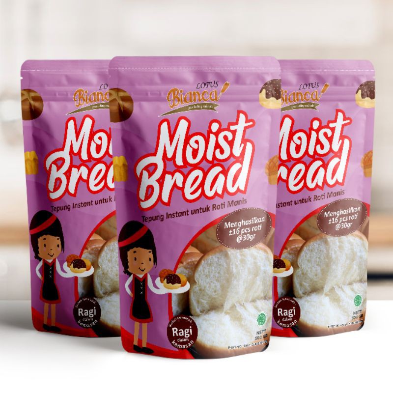 Bianca Lotus Roti Manis Moist Bread Premix